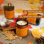 Cozy Fall and Christmas Soy Candles Set