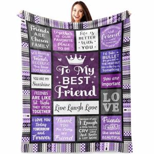 Cozy Best Friend Throw Blanket Gift for Her