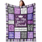 Cozy Best Friend Throw Blanket Gift for Her