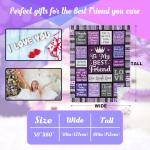 Cozy Best Friend Throw Blanket Gift for Her