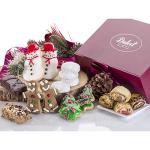 Festive Gourmet Gift Basket with Cookies and Pastries