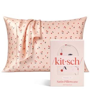 Cherry Print Satin Pillowcase for Quality Sleep