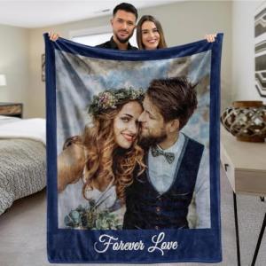 Personalized Photo Blanket for Couples and Gifts
