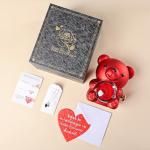Teddy Bear and Preserved Rose Gift Set