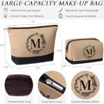 Personalized Jute Tote and Makeup Bag Set