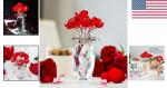 Red Crystal Rose Figurine - Perfect Gift for Her