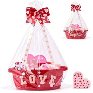 Valentine's Day Woven Rope Gift Basket for Kids