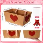Valentine's Day Heart Gift Basket Set of 6