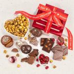 Valentine's Day Chocolate and Caramel Gift Tower