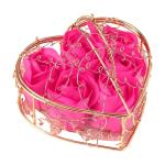 Charming Soap Flower Bouquet in Iron Basket