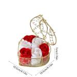 Soap Flower Rose Bouquet in Iron Basket