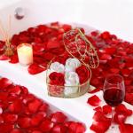 Soap Flower Rose Bouquet in Iron Basket