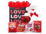 Sweet Valentine Basket with Teddy and Treats