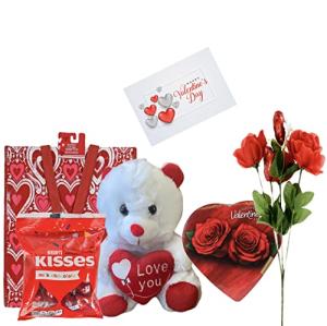 Valentine's Day Cozy Gift Basket with Teddy Bear