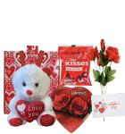 Valentine's Day Cozy Gift Basket with Teddy Bear