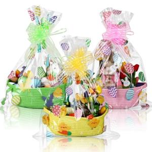 Easter Woven Baskets Set with Gift Bags