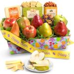 Easter Fresh Fruit Basket with Crackers and Cheese
