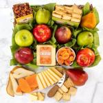 Easter Fresh Fruit Basket with Crackers and Cheese
