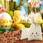 Joyful Easter Nuts Gift Basket with Bunny Bags