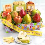 Easter Fresh Fruit Basket with Crackers and Cheese