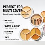 TFIT Multi-Use Concealer Trio - Full Coverage Palette