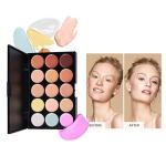 15-Color Hydrating Concealer Palette for Flawless Skin