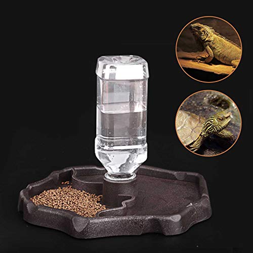 MACGOAL Reptile Food and Water Bowl with Bottle