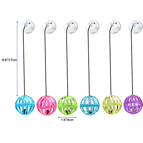 Bearded Dragon Toy Balls with Suction Cup - 6 Pack