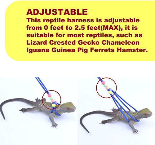Adjustable Nylon Leash for Bearded Dragons and More