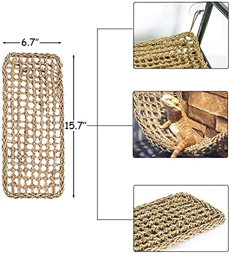 Bearded Dragon Hammock: Reptile Lounger with Fake Vines