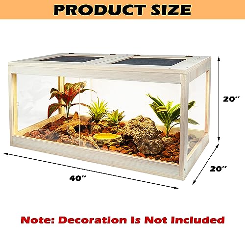 Prolee Bearded Dragon Terrarium with Lamp Fixture and Lock Design