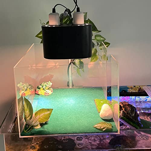 Dual Reptile Light Fixture with Deep Heat Lamps