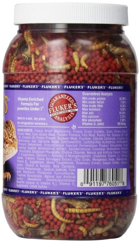 Fluker's Bearded Dragon Blend - Mealworms, Crickets, Pellets