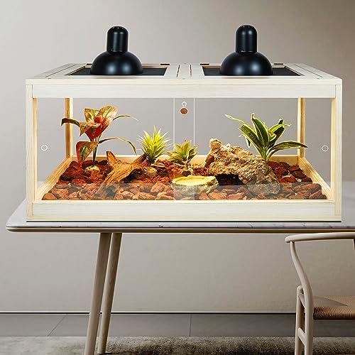 Prolee Bearded Dragon Terrarium with Lamp Fixture and Lock Design