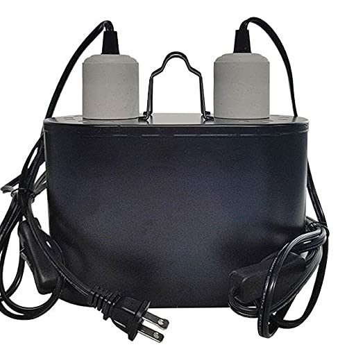 Dual Reptile Light Fixture with Deep Heat Lamps