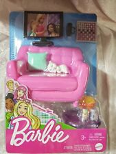 Barbie Living Room Playset with Kitten & Accessories
