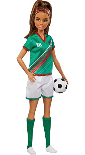 Barbie Soccer Doll with Colorful Uniform and Accessories