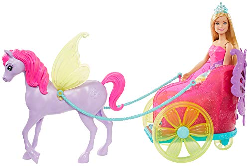 Dreamtopia Barbie Doll with Horse and Chariot