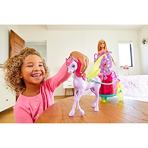 Dreamtopia Barbie Doll with Horse and Chariot