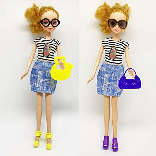 50 Assorted Barbie Doll Shoes Handbags Glasses Accessories