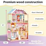 Classic Barbie Dollhouse with Easy Assembly, Accessories