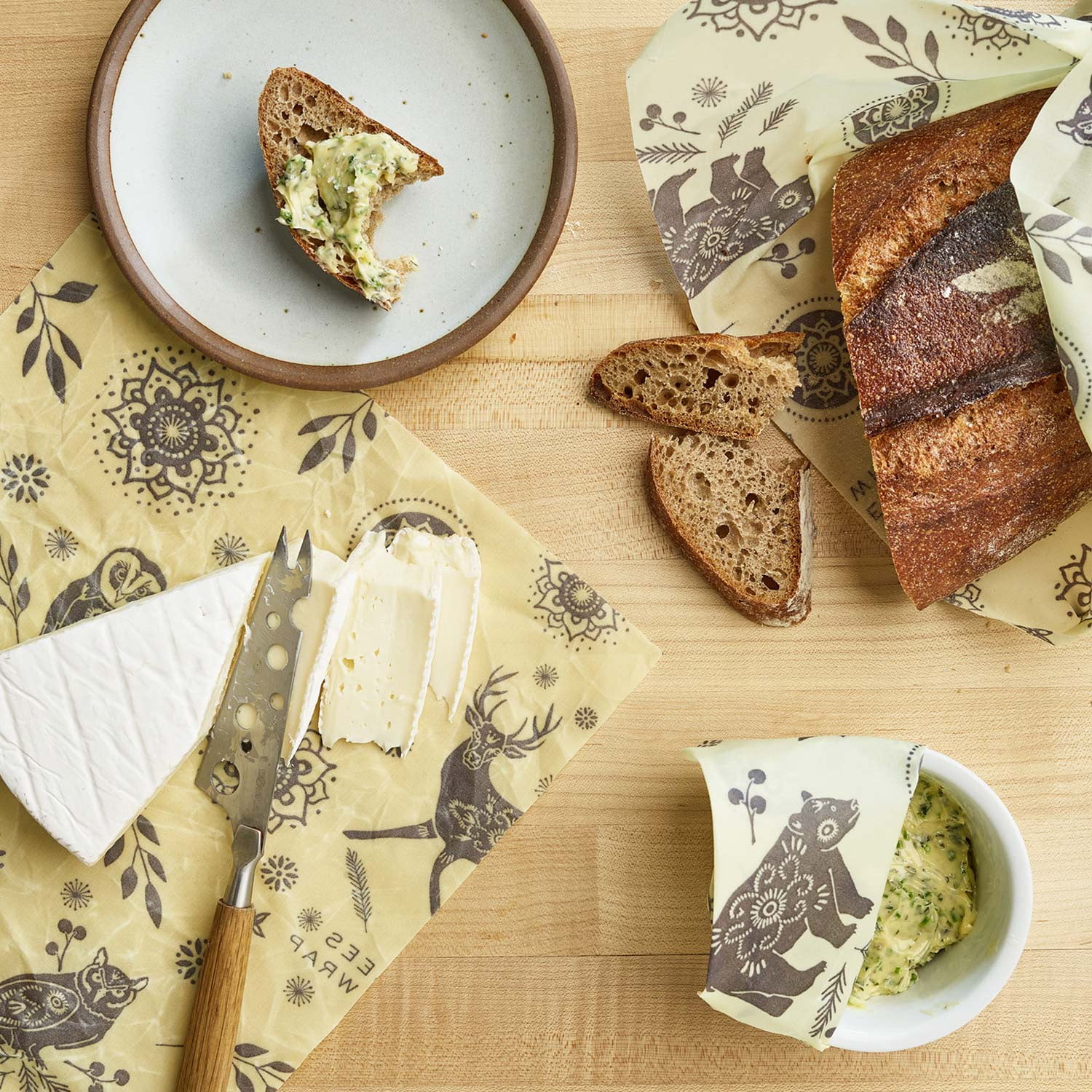 Bee's Wrap Beeswax Food Storage Wraps - 3 Pack