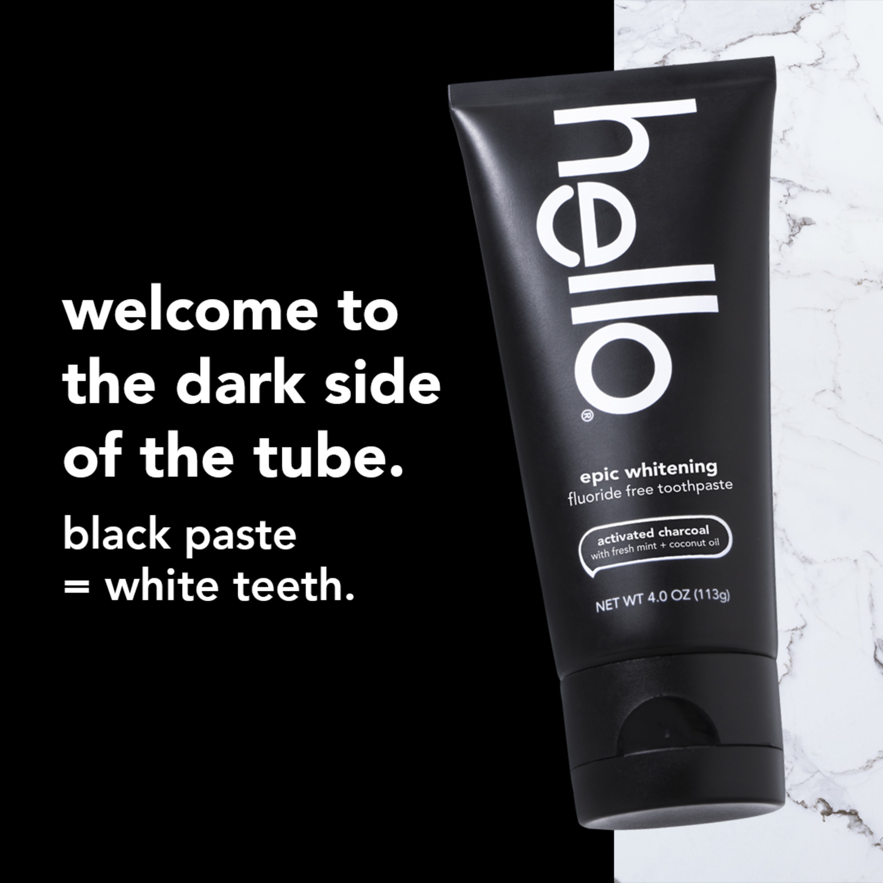 Hello Epic Charcoal Teeth Whitening Toothpaste, Mint