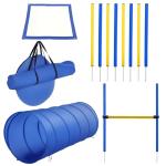 PawHut 4PC Dog Agility Course Kit - Blue/Yellow