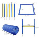 PawHut 4PC Dog Agility Course Kit - Blue/Yellow
