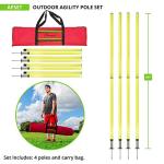 Champion Sports Outdoor Agility Pole Set - Yellow