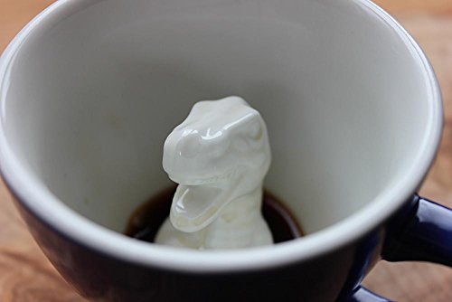 T-Rex Ceramic Cup with Hidden Animal Inside