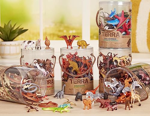 60-teiliges Dinosaurier Figuren Spielzeug Set ab 3 Jahren