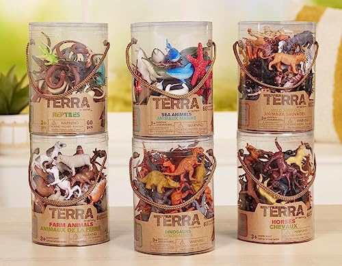 60-teiliges Dinosaurier Figuren Spielzeug Set ab 3 Jahren