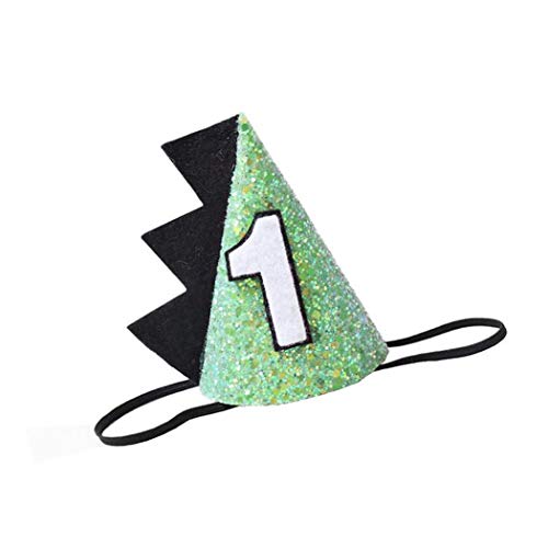 Green Dinosaur 1st Birthday Crown Hat